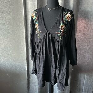 Black Floral ASOS Design Blouse